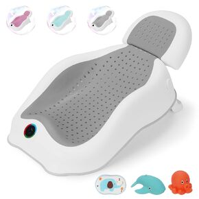 Baby Bath Support | Newborn Bathtub,with Thermometer Collapsible Baby Bathtub 0-6 Baby Bath seat, Baby tubs for Baby tubs for Newborn Essentials Must Haves-Baby tub