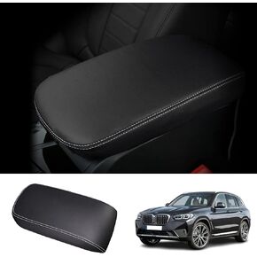 2018-2023 B MW X3 G01 Armrest Cover, for 2019-2023 B MW X4 G02 Armrest Cover 2022 X3 G01 Center Console Cover 2023 X4 G02 Center Console Cover B MW X3 X4 Leahter Armrest Cover (Black)
