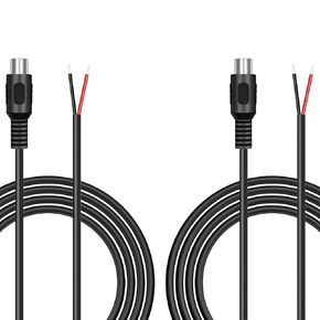 2 Pack 6ft RCA Female to Speaker Wire, RCA Female Plug Adapter Connector to Bare Wire Open End Audio Cable for Amplifier Audio Video Receiver Speakers