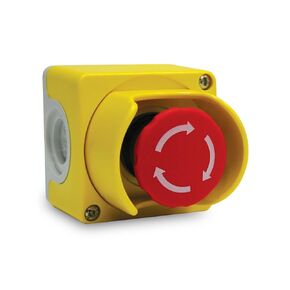 ABB CEPY1-2001 Emergency Stop Control Station, 2 N.C., Yellow/Light Gray