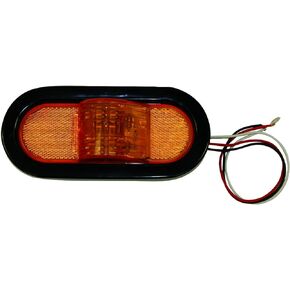 Buyers Products 5626209 6 Inch Amber Oval Mid-Turn Signal-Side Marker Light Kit With 9 LEDs