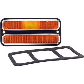 United Pacific C687202 Deluxe Side Marker Light w/Stainless Steel Trimming for 1968-72 Chevy and GMC Trucks, Truck Side Marker Light - ONE Unit