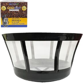 GoldTone Brand Reusable 8-12 Cup Basket Filter | Reusable Basket Coffee Filter Nylon Mesh fits Mr. Coffee, Black + Decker, Proctor Silex (1 Pack)