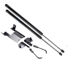 TSUBASA Lift Supports for Jeep Wrangler (JK) 2007-2018 Front Bonnet Hood Modify Carbon Fiber Gas Charged Shock Dampers Spring Struts Bar (2 PCS) (Black Carbon Fiber)
