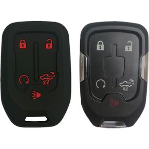 KAWIHEN Keyless Entry Remote Key Fob Shell Cover Replacement for 2019 2020 2021 Chevrolet Chevy Silverado 1500 2500 2500HD 3500HD GMC Sierra 1500 2500HD 3500HD HYQ1EA 13529632 13591396