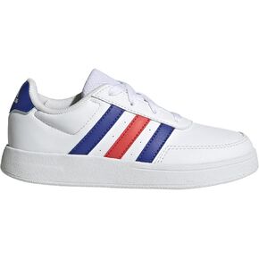adidas Breaknet Sneaker, White/Lucid Blue/Bright Red, 12.5 US Unisex Little Kid