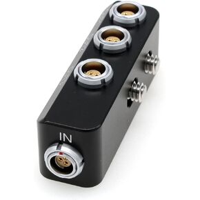 Power Splitter Cable Box 24V for Sony Alexa Camera RS 3 Pin Male to 2 x 0B 2-pin 1 x Fischer RS 3 Pin Female in Kuwait