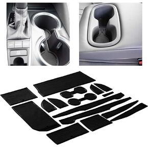 CupHolderHero يناسب ملحقات Toyota Camry 2018-2024 الداخلية المخصصة الفاخرة غير القابلة للانزلاق ومضادة للغبار حامل الأكواب، سجادات بطانة وحدة التحكم المركزية، بطانات جيب الباب مجموعة 16 قطعة (زخرفة بيضاء) in Kuwait