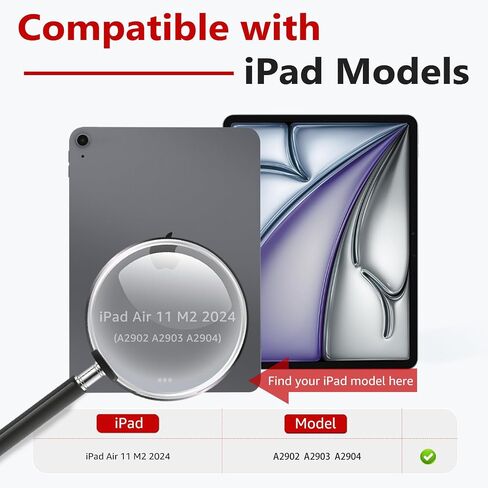 bersem Screen Protector Compatible with iPad Air 11 Inch 2024 (M2), Tempered Glass, Ultra Clear, Anti-Scratch, Case Friendly, EZ Kit, 1 Pack in Saudi Arabia