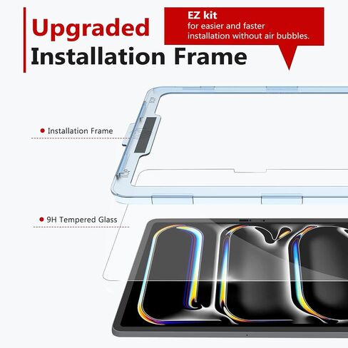 bersem Screen Protector Compatible with iPad Air 11 Inch 2024 (M2), Tempered Glass, Ultra Clear, Anti-Scratch, Case Friendly, EZ Kit, 1 Pack in Saudi Arabia