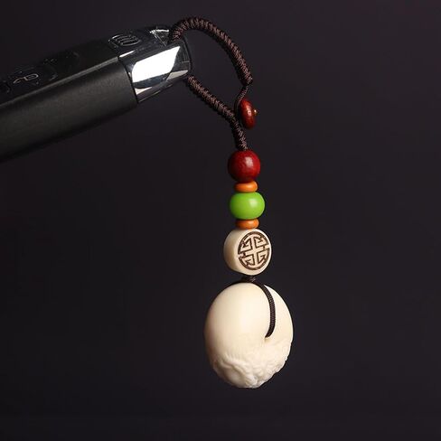 Lucky Donut Good Luck Keychain for Women with Openable Knot, Handmade Jade Lucky Charms Meaning Safe and Good Luck in Saudi Arabia