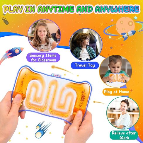 Autism Sensory Liquid Toy Easter Basket Stuffers for Kids Boys, ADHD Autistic Quiet Airplane Travel Toys, Cool Squishy Fidget Tube Stress Relief Toy for Classroom, Valentine's Day Gift for Kids in Saudi Arabia