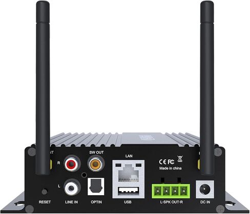 Arylic SA100 واي فاي وبلوتوث 5.0 قناة ستيريو مضخم الصوت المنزلي، Airplay DLNA، مزامنة متعددة الغرف، 24 بت 192 كيلو هرتز HiFi تدفق الصوت مدمج لمكبرات الصوت in Kuwait