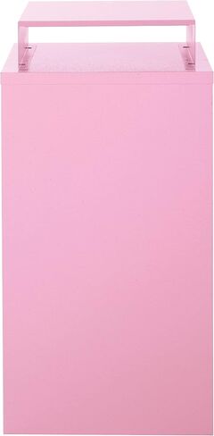 OSP Home Furnishings 3 Drawer Locking Metal File Cabinet with Top Shelf, Pink in Saudi Arabia