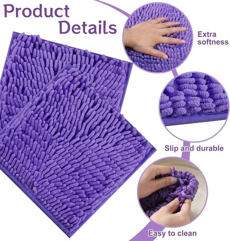 سجادة فراء مربعة مقاس 10 بوصات من شانيل أشعث لتزيين الخزانة وسجاد غير قابل للانزلاق وإكسسوارات خزانة للمدرسة للبنات، أسود in Kuwait