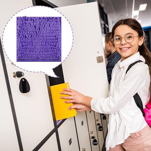 سجادة فراء مربعة مقاس 10 بوصات من شانيل أشعث لتزيين الخزانة وسجاد غير قابل للانزلاق وإكسسوارات خزانة للمدرسة للبنات، أسود in Kuwait