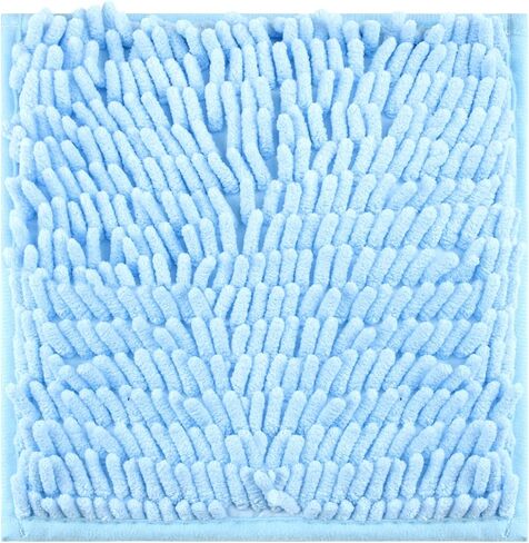 10'' Square Locker Fur Rug Carpet Chenille Shaggy Style Locker Decorations Carpet Non Skid Locker Accessories for Girls School, Black in Saudi Arabia