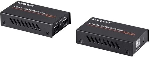 Monoprice USB 2.0 2-Port Extender Over Cat5e/6-50 Meters (164 Feet) Supports Up to 480Mbps, True Plug-n-Play, Connect 2 Devices to 1 Single USB Port Over an Extended Distance- Blackbird Series in Saudi Arabia