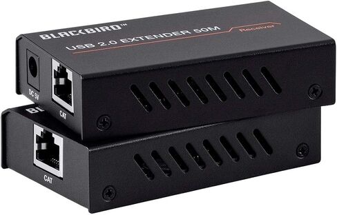Monoprice USB 2.0 2-Port Extender Over Cat5e/6-50 Meters (164 Feet) Supports Up to 480Mbps, True Plug-n-Play, Connect 2 Devices to 1 Single USB Port Over an Extended Distance- Blackbird Series in Saudi Arabia