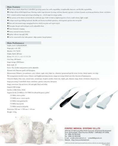 Portable Ultrasound Scanner Veterinary Pregnancy with 3.5 MHz Micro convex Probe for Cat/dog Small Animals in Saudi Arabia