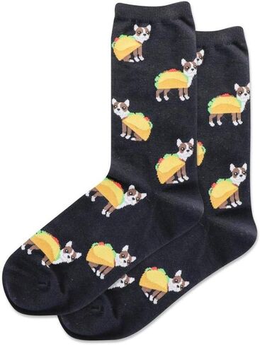 زوج من جوارب Taco Terrier النسائية من Hotsox، زوج واحد، للسيدات 9-11 in Saudi Arabia
