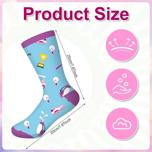 12 Pairs Womens Golf Socks Womens Golf Carts Socks Athletic Golf Themed Socks Golf Gifts for Women Golfers Ladies Female Adult in Saudi Arabia