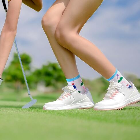 12 Pairs Womens Golf Socks Womens Golf Carts Socks Athletic Golf Themed Socks Golf Gifts for Women Golfers Ladies Female Adult in Saudi Arabia