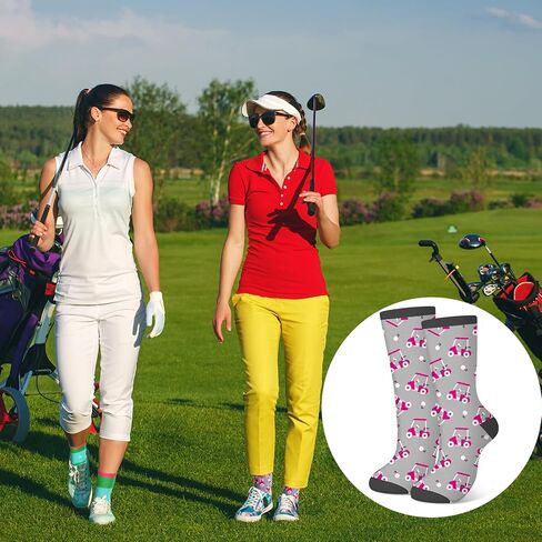 12 Pairs Womens Golf Socks Womens Golf Carts Socks Athletic Golf Themed Socks Golf Gifts for Women Golfers Ladies Female Adult in Saudi Arabia