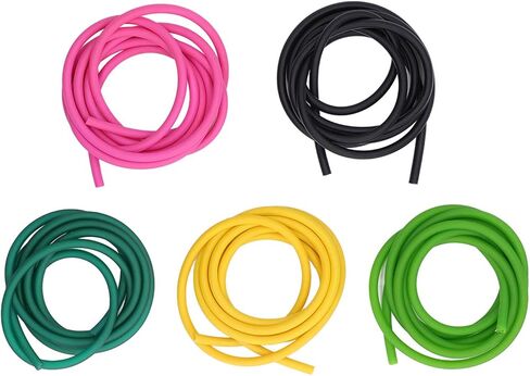 BigKing Catapult Latex Tube,5pcs 4070 Elastic Latex Hose Rubber Band Slingshot Ice Green Pink Fluorescent Green Black Yellow 2m in Saudi Arabia