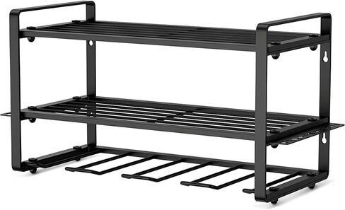 Power Tool Organizer Wall Mount, 4 Drill Holder Wall Mount Drill Rack, Heavy Duty Power Tool Storage Rack, Metal Drill Storage Rack for Garage Workshop in Saudi Arabia