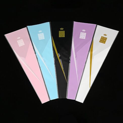 Totelux Mothers Day Flower Cellophane Bags 50PCS Single Flower Clear Packaging Bags for Bouquet Floral Gift Wrapping Wedding Birthday Party Supplies in Saudi Arabia