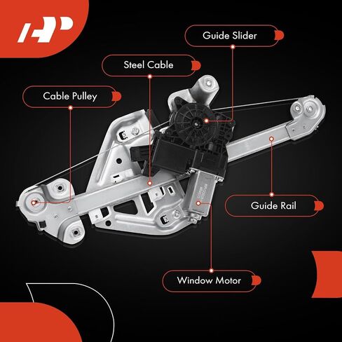 A-Premium Electric Power Window Regulator with Motor Compatible with Cadillac STS 2005-2011 Sedan Rear Left Driver Side in Saudi Arabia