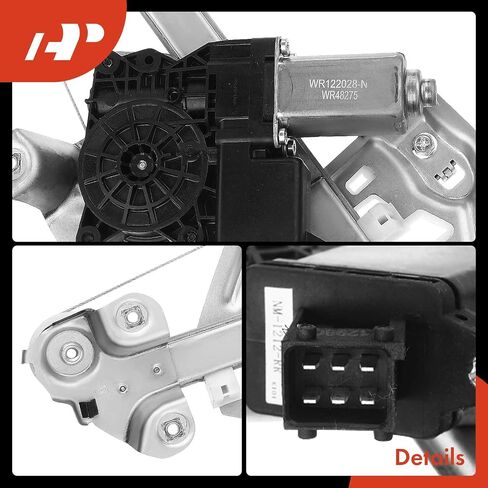 A-Premium Electric Power Window Regulator with Motor Compatible with Cadillac STS 2005-2011 Sedan Rear Left Driver Side in Saudi Arabia