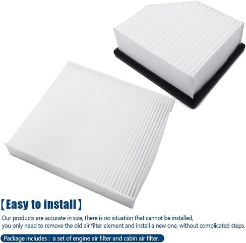 طقم فلتر الهواء والمقصورة متوافق مع Nissan Rogue 2021 2022 2023 استبدال 27277-6RC0A 16546-6RA0A in Kuwait