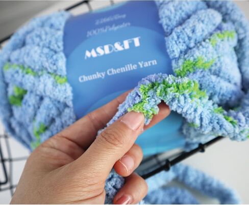 MSD&FT 4 Skeins Chunky Chenille Yarn Blanket Yarn Fluffy Yarn (Fuchsia Pink) in Saudi Arabia