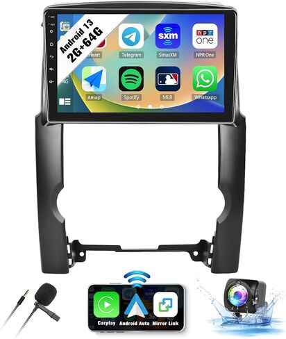 راديو سيارة SIXWIN 2G+64G Android 13 لسيارة KIA Sorento 2009 2010 2011 2012 2013 شاشة لمس 10.1 بوصة مع CarPlay Android Auto Mirror Link Bluetooth FM GPS Navigation HiFi WiFi SWC كاميرا احتياطية MIC in Saudi Arabia