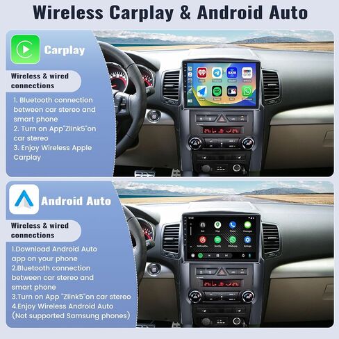 راديو سيارة SIXWIN 2G+64G Android 13 لسيارة KIA Sorento 2009 2010 2011 2012 2013 شاشة لمس 10.1 بوصة مع CarPlay Android Auto Mirror Link Bluetooth FM GPS Navigation HiFi WiFi SWC كاميرا احتياطية MIC in Saudi Arabia