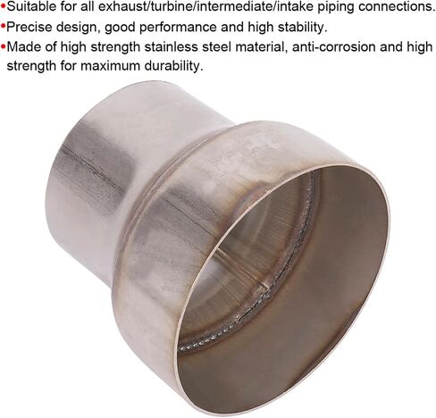 Piping Reducer, 3inch to 4inch Stainless Steel Adapter Pipe, Straight Adapter Connector Pipe, Universal Pipe Reducer, Turbo Reducer Adapter Pipe in Saudi Arabia