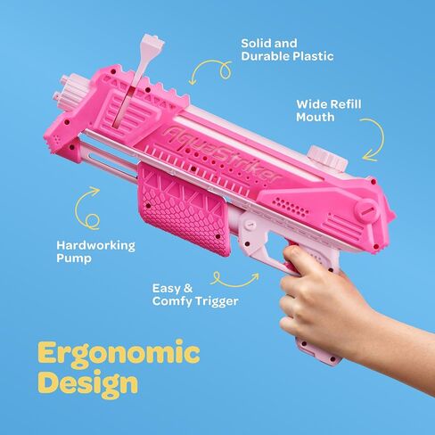 ArtCreativity AquaStriker Squirt Gun (Pink) - Prank Water Gun Gadget with Adjustable Sideways Shooting Action for Practical Jokes - Gag Water Gun for Kids 8-12 with 20' Range in Saudi Arabia