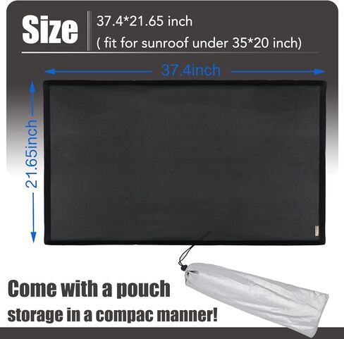 فتحة سقف شمسية، IC ICLOVER Universal Car Moon Roof Mesh غطاء حماية من الأشعة فوق البنفسجية، تركيب مغناطيسي سريع، إطلاق الحرارة والتهوية لتخييم السيارة، وقوف السيارات في الرحلات، التخييم طوال الليل in Kuwait