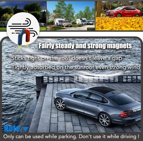 فتحة سقف شمسية، IC ICLOVER Universal Car Moon Roof Mesh غطاء حماية من الأشعة فوق البنفسجية، تركيب مغناطيسي سريع، إطلاق الحرارة والتهوية لتخييم السيارة، وقوف السيارات في الرحلات، التخييم طوال الليل in Kuwait