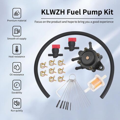 808656 691034 Fuel Pump for BS 491922 Kohler 24 393 04-S 24 393 16-S Honda 16700-Z0J-003 Predator 212 Fuel Pump JD LG808656 M145667 Kawasaki 49040-7001 Fuel Filter & Fuel Line Shut Off Valve in Saudi Arabia