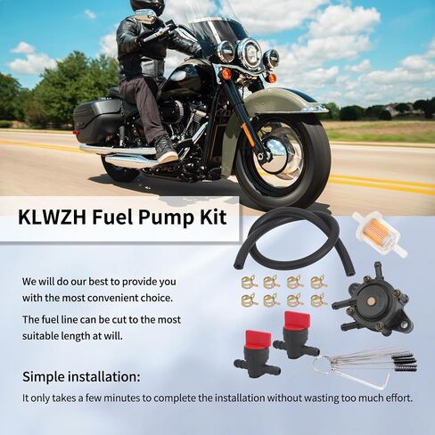 808656 691034 Fuel Pump for BS 491922 Kohler 24 393 04-S 24 393 16-S Honda 16700-Z0J-003 Predator 212 Fuel Pump JD LG808656 M145667 Kawasaki 49040-7001 Fuel Filter & Fuel Line Shut Off Valve in Saudi Arabia