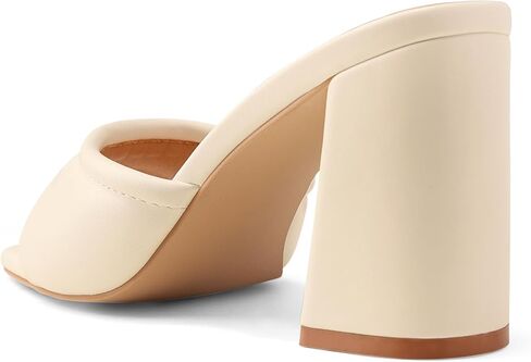 Arromic Women's Square Open Toe Heels Sandals Comfortable Block Chunky Heeled Sandals Slip on Heels Summer Evening Party Wedding Prom Dress Pumps Shoes in Saudi Arabia