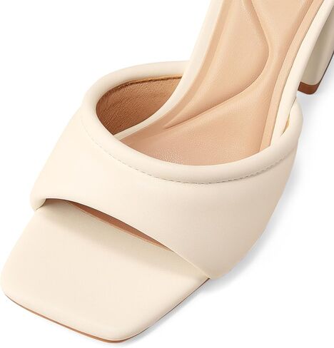 Arromic Women's Square Open Toe Heels Sandals Comfortable Block Chunky Heeled Sandals Slip on Heels Summer Evening Party Wedding Prom Dress Pumps Shoes in Saudi Arabia