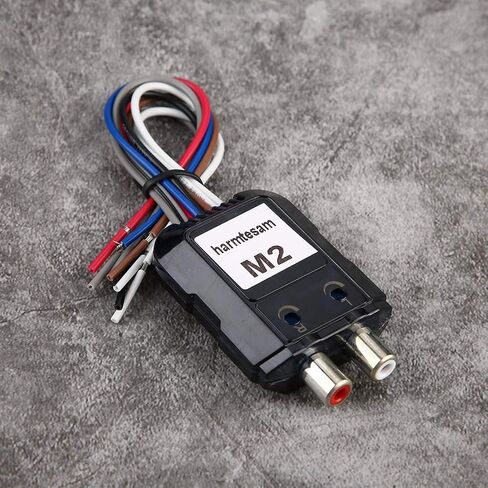 Car High Audio Converter,Stereo Subwoofer 2 Channel High to Low Audio Converter with Power Amplifier Control Wire in Saudi Arabia