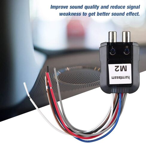 Car High Audio Converter,Stereo Subwoofer 2 Channel High to Low Audio Converter with Power Amplifier Control Wire in Saudi Arabia