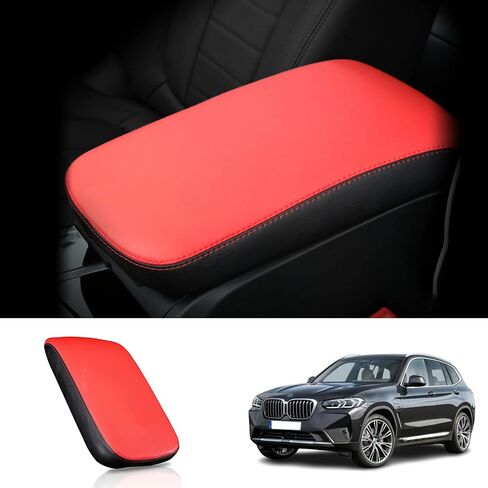 2018-2023 B MW X3 G01 Armrest Cover, for 2019-2023 B MW X4 G02 Armrest Cover 2022 X3 G01 Center Console Cover 2023 X4 G02 Center Console Cover B MW X3 X4 Leahter Armrest Cover (Black) in Saudi Arabia