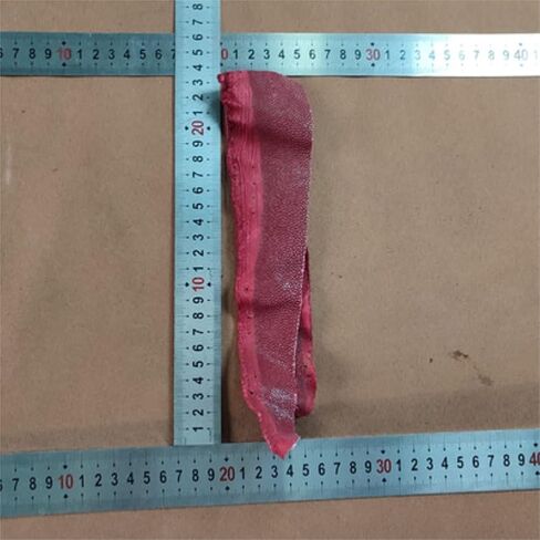 2PCS Genuine Stingray Skin Leather Hide Pelt Strap Natural Rawhide Off-Cuts Strip Dark Red in Saudi Arabia