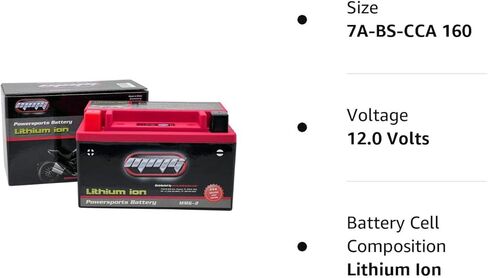 MMG YTX7A-BS LiFePO4 Lithium Sealed Powersports Battery 12 Volts 160 CCA for Motorcycles Scooters and ATV (MMG2) in Saudi Arabia